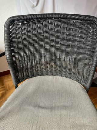 Silla de estudio negra y gris