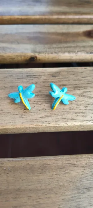 Pendientes arcilla polimérica libélula