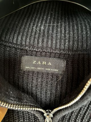 Maglione Zara collo alto zip nero