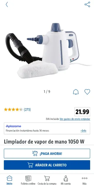 SilverCrest Limpiador a Vapor de Mano