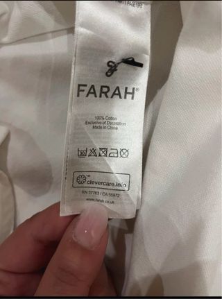 Camicia Farah bianca uomo 100% cotone