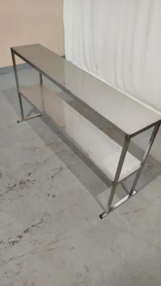 Mesa de pase estantería hostelería acero inox