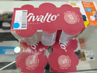 Set 12 Vasos Cristal Vivalto 190ml