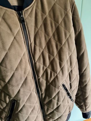 Giubbotto Zara camoscio trapuntato