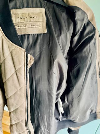 Giubbotto Zara camoscio trapuntato