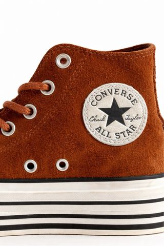 Converse All Star altas efecto ante marrón/teja