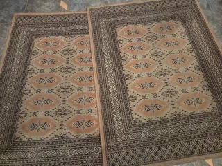2 alfombras Pakistan Lana 120x160 Beige/Rosa
