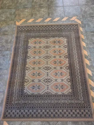 2 alfombras Pakistan Lana 120x160 Beige/Rosa