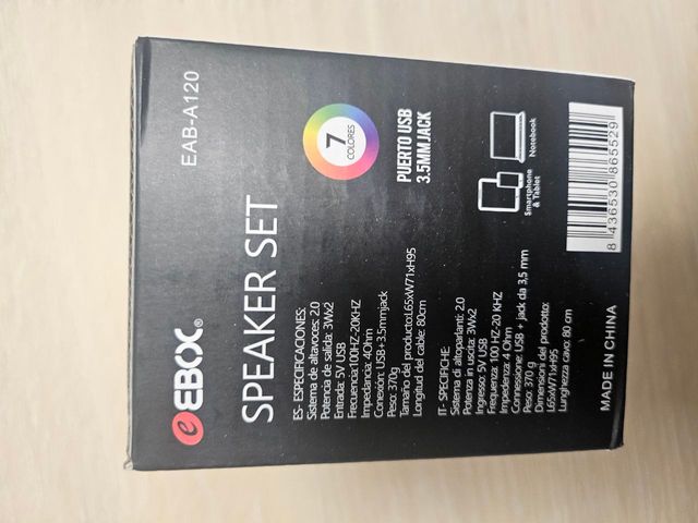 Altoparlanti EBOX EAB-A120 RGB USB