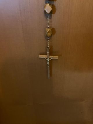 Collana con crocefisso in legno - Rosario