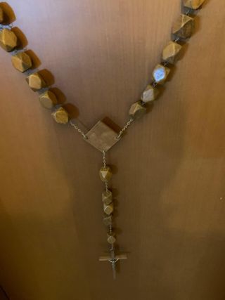 Collana con crocefisso in legno - Rosario