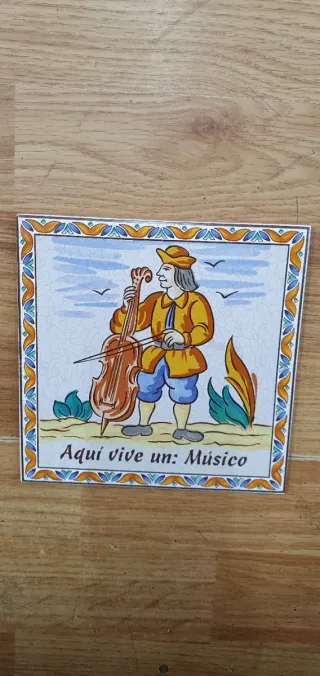 Azulejo decorativo Aquí vive un músico