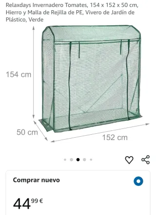 Invernadero Relaxdays 154x152x50cm