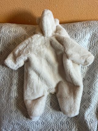 Buzo Zara Pelitos Blanco 1-3 Meses