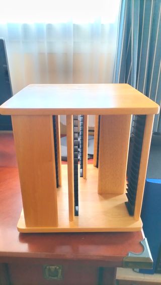 Torre Giratoria Madera CDs/DVDs