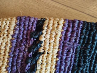 Bolso Bimba y Lola Mimbre Beige y Morado