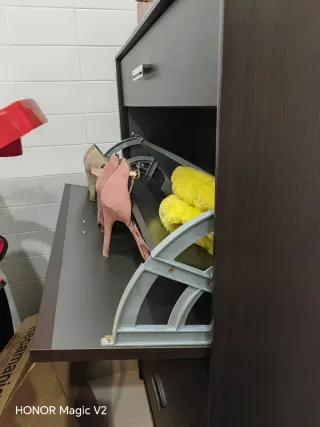 Zapatero wengue 4 cajones