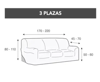 Funda Sofá Elástica Martina Home Emilia Gris
