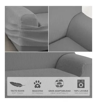 Funda Sofá Elástica Martina Home Emilia Gris