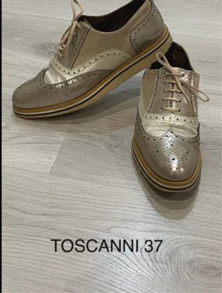 Zapatos TOSCANNI Oro y Plata Talla 37