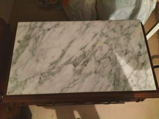 Mesitas de noche vintage mármol y madera