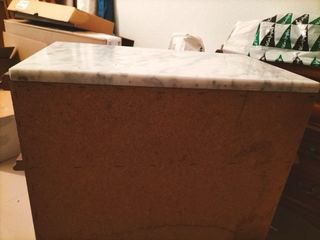 Mesitas de noche vintage mármol y madera