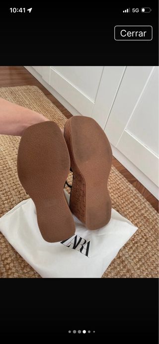 Sandalias Zara Plataforma Negra