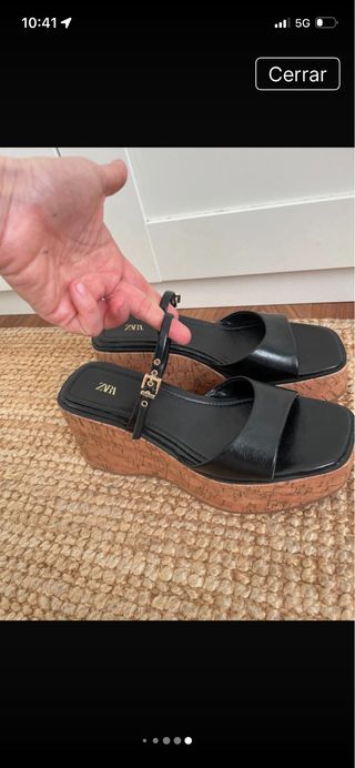 Sandalias Zara Plataforma Negra