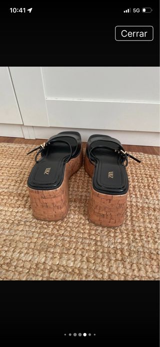 Sandalias Zara Plataforma Negra