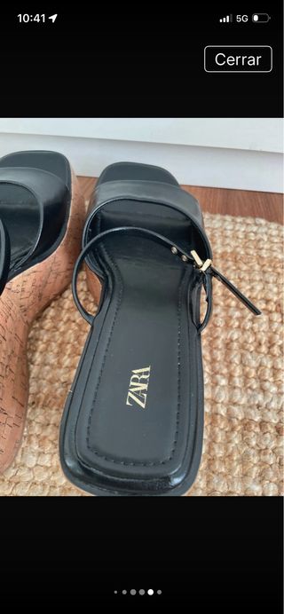 Sandalias Zara Plataforma Negra