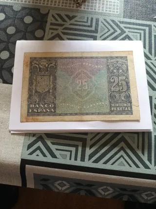 Billete 25 Pesetas 9 Enero 1940