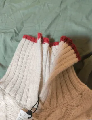 Jersey Mango Blanco Punto Trenzado