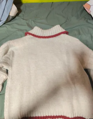 Jersey Mango Blanco Punto Trenzado