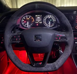 Funda volante antideslizante negra Cupra/Seat.