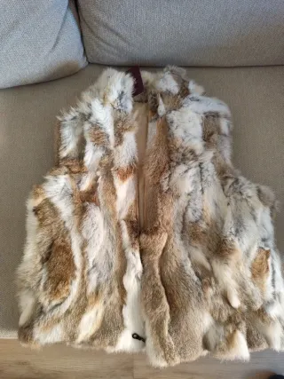 Chaleco de piel de conejo