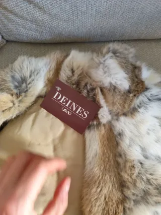 Chaleco de piel de conejo