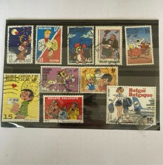 Lotto francobolli Belgio - Fumetti