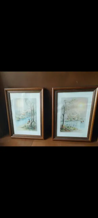 2 quadri in legno di buona qualità 6€ per 2