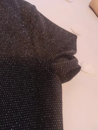 Vestido fiesta Lefties negro plateado T.M