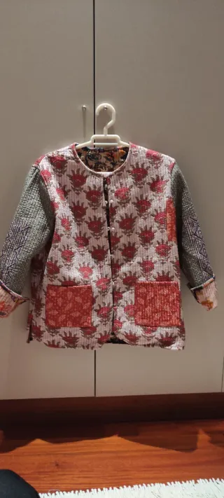 Chaqueta estampada multicolor reversible