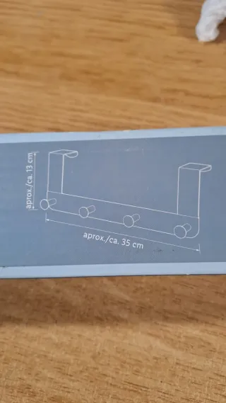 Colgador para Puerta 4 Ganchos Metal Blanco