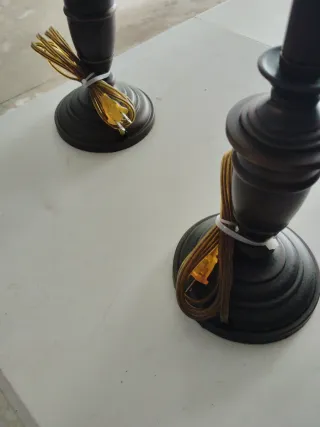 Lámparas de hierro y tela