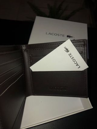 Cartera Lacoste Marrón Geométrico