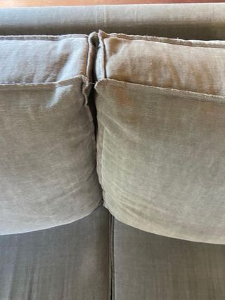 Sofá grande azul grisáceo de tela