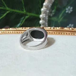 Anillo de Ámbar Natural para Hombre
