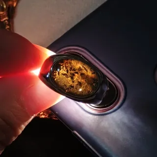 Anillo de Ámbar Natural para Hombre