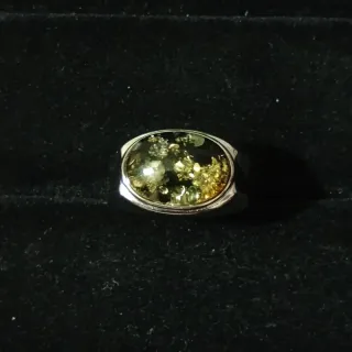 Anillo de Ámbar Natural para Hombre