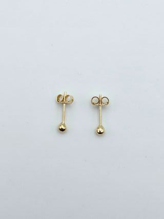 Pendientes de Oro 18K, Bola Pequeña, 0,75gr, 3mm