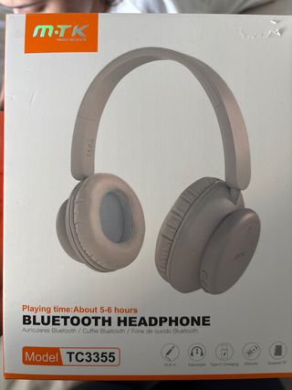 Auriculares Bluetooth MTK TC3355 Beige/Gris