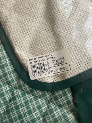 Set tovaglietta americana punto croce